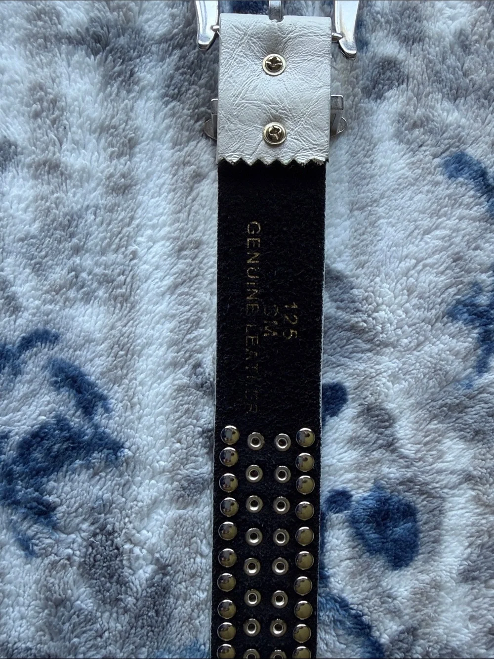 Vintage B.B. Simon Crystal-Embellished White Women's Belt with Gold Accents